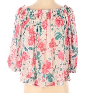 Sam & Lavi Anthro Top Size Small Pink Boho Floral